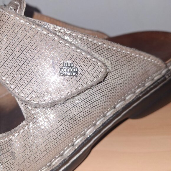 Finn Comfort Women's Pattaya Comfort Sandals - Size 38 (US 7.5) - Tan/Gold - Picture 8 of 8